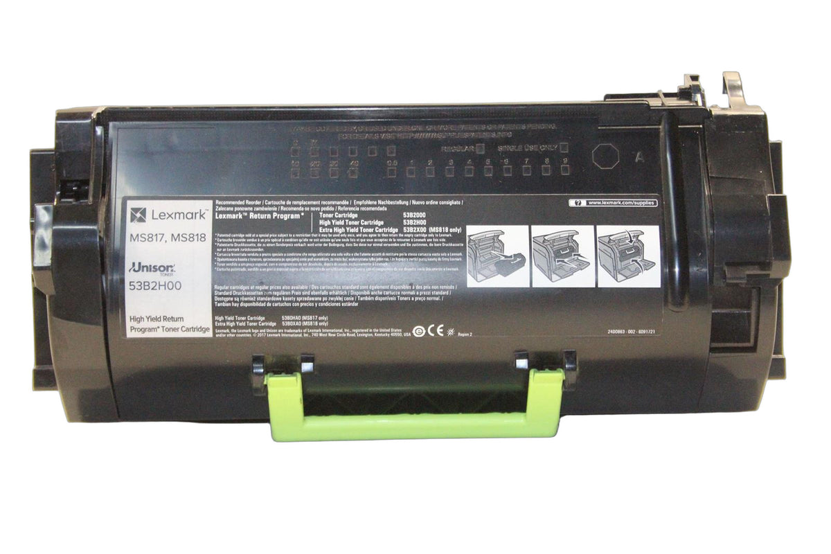 Lexmark 53B2H00 Toner Black High Yield -Bulk