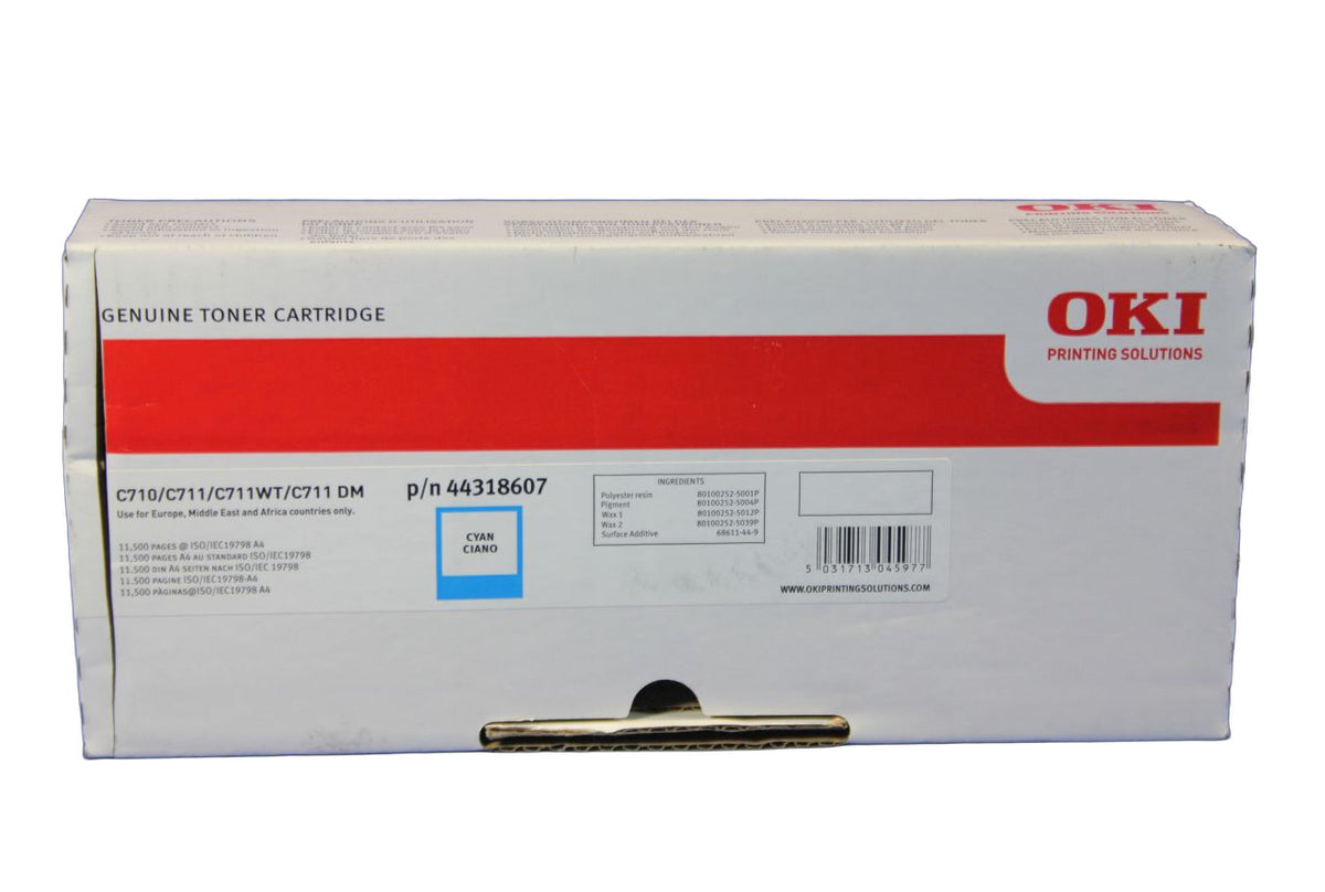 Oki 44318607 Toner Cyan C710 -B