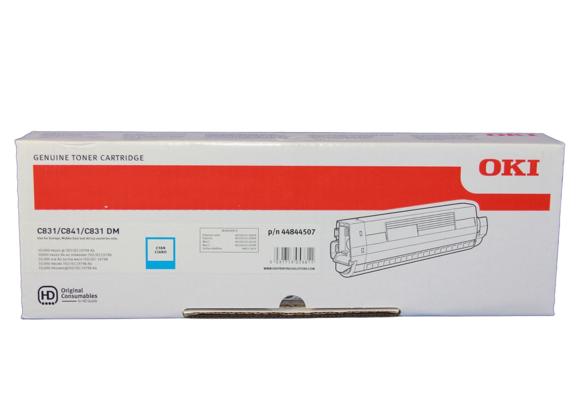 Oki 44844507 Toner Cyan -B